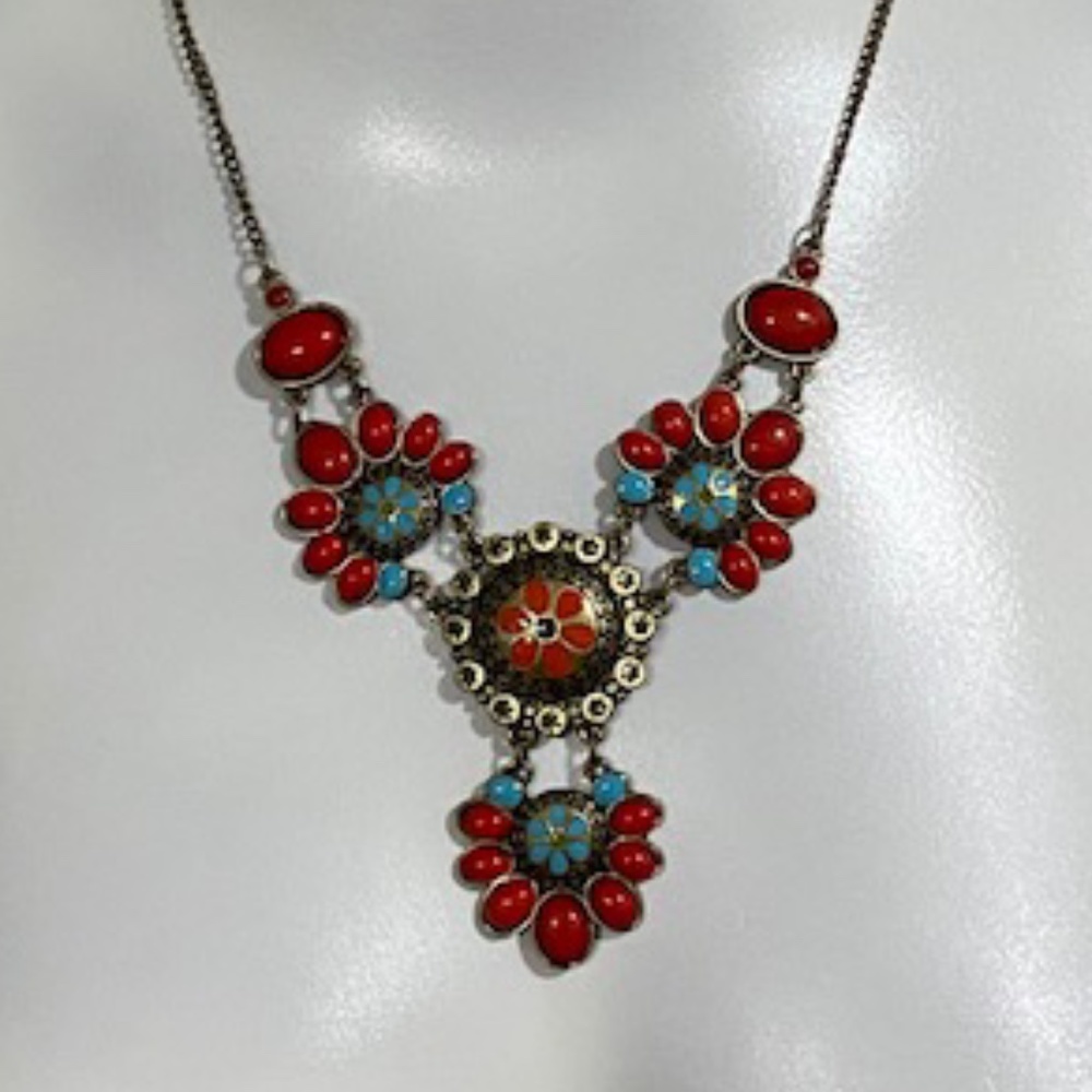Turquoise and Carnelian Necklace & Earrings